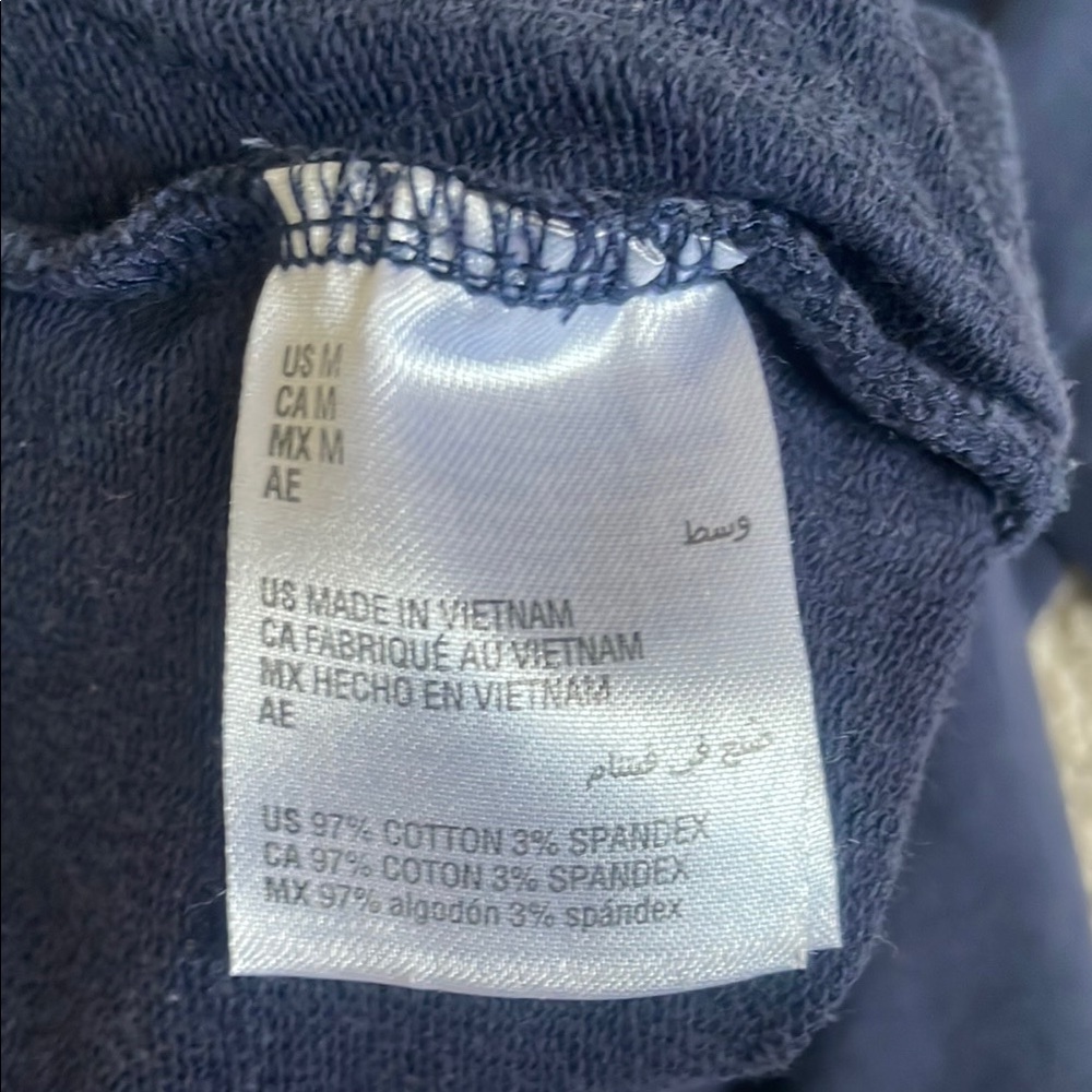 Karen Scott Navy Blue Capri Sweatpants Cotton Stretch M - Picture 8 of 9